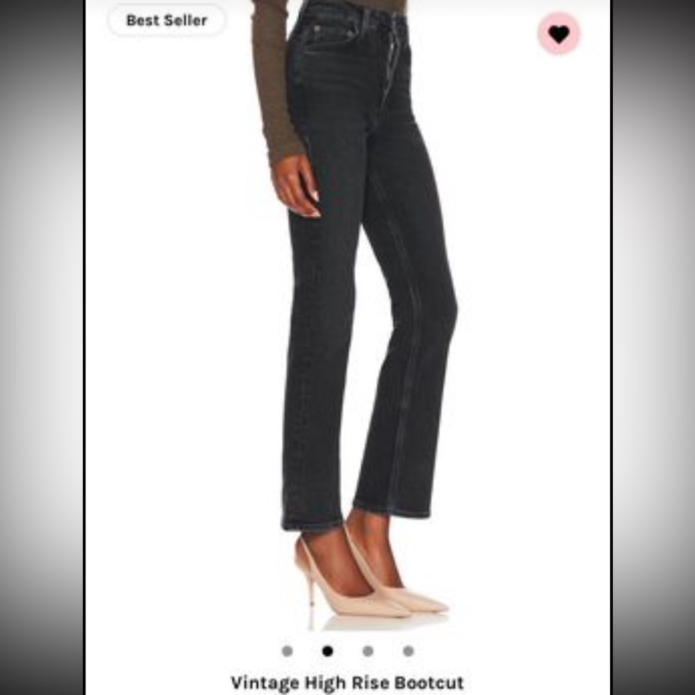 Agolde black jeans, vintage high rise boot cut - Picture 2 of 3